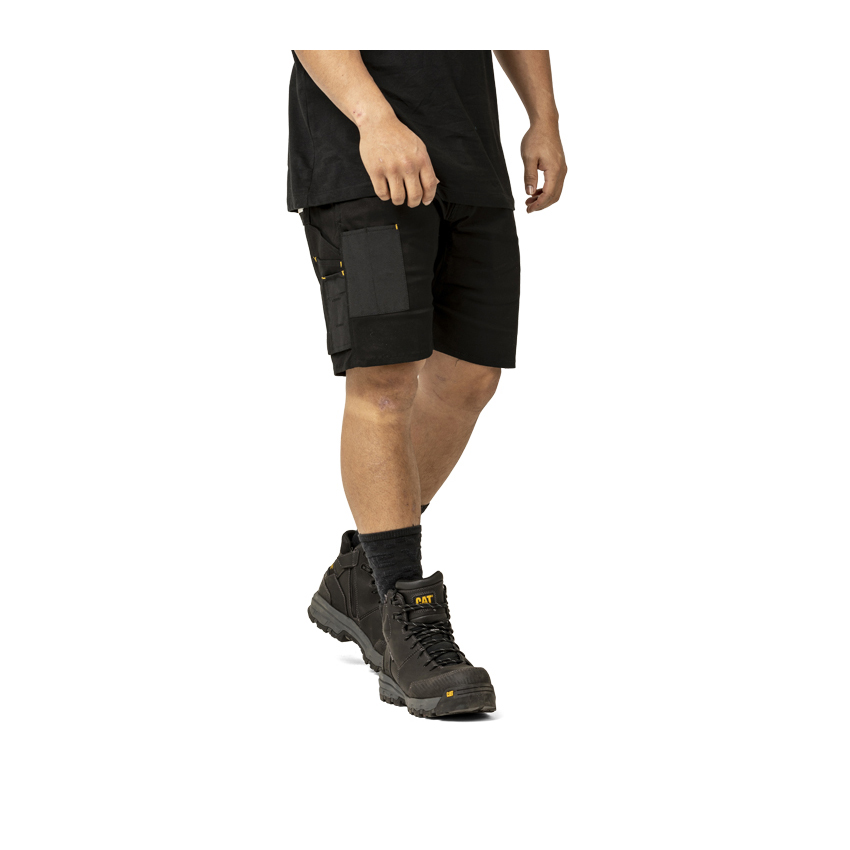 Bermudas Caterpillar Machine Hombre Negros | Chile-287165MCH