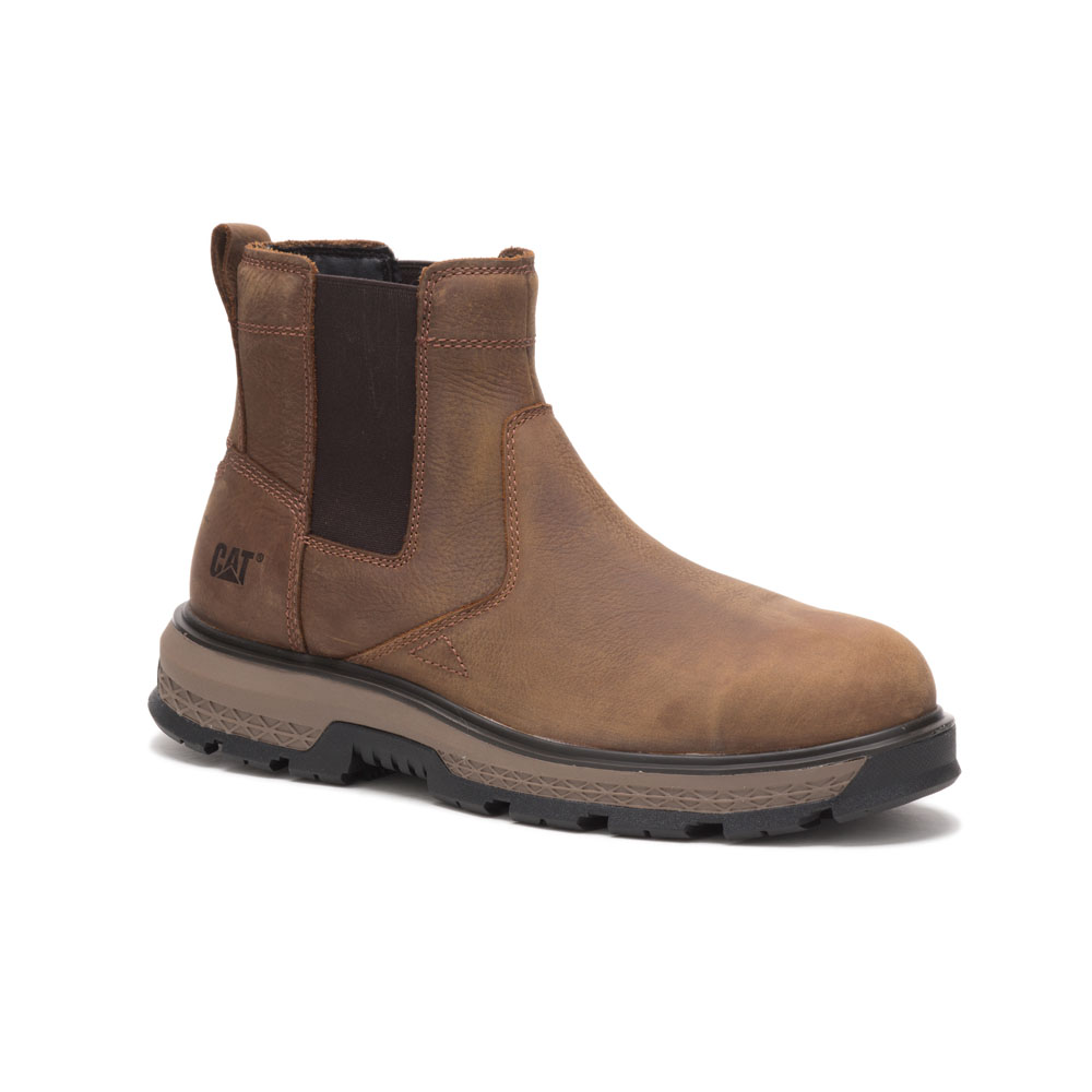 Botas De Seguridad Caterpillar Exposition Chelsea At / Astm/Alloy Puntera Hombre Marrom | Chile-2601