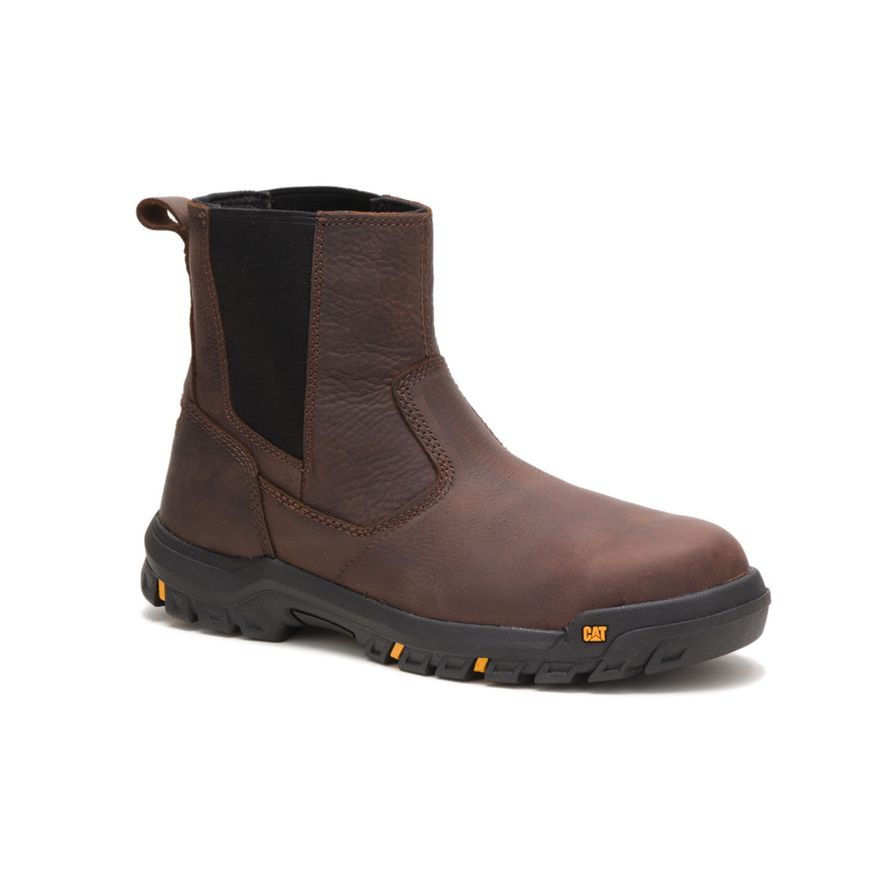 Botas De Seguridad Caterpillar Wheelbase St Hombre Marrom | Chile-831596MIO