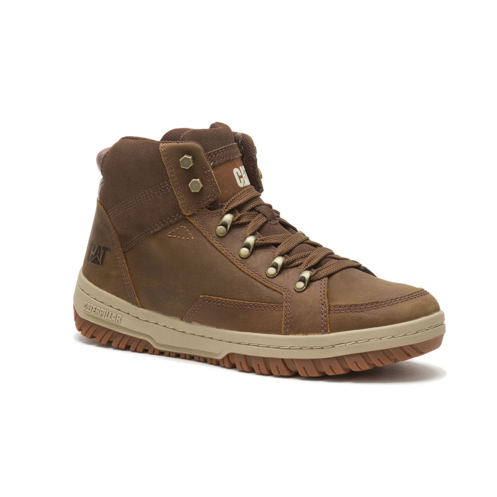 Botas De Trabajo Caterpillar Crate Hombre Marrom | Chile-205461ZHC