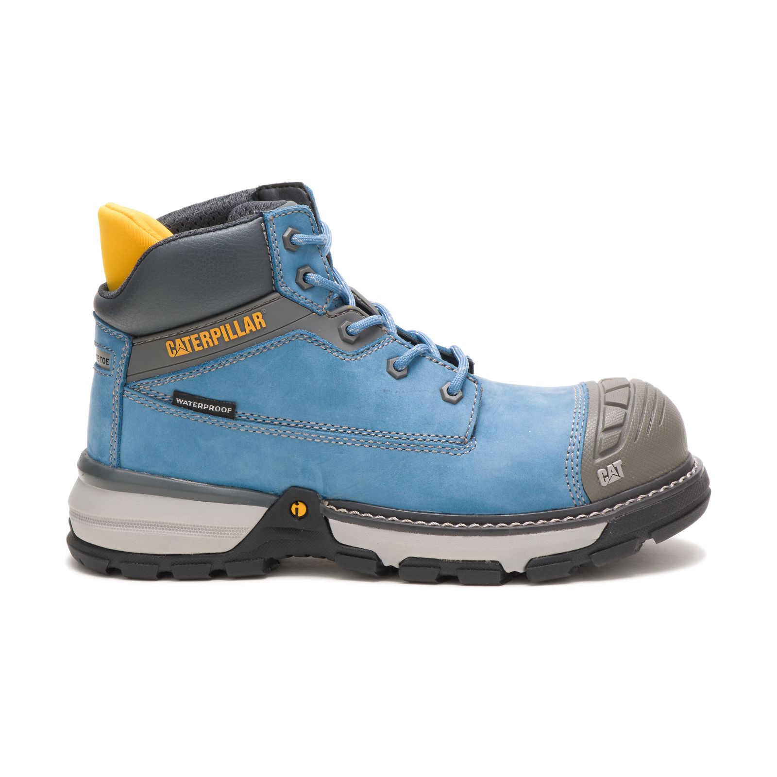 Botas De Trabajo Caterpillar Excavator Superlite Impermeables Nano Puntera Mujer Azules | Chile-7814