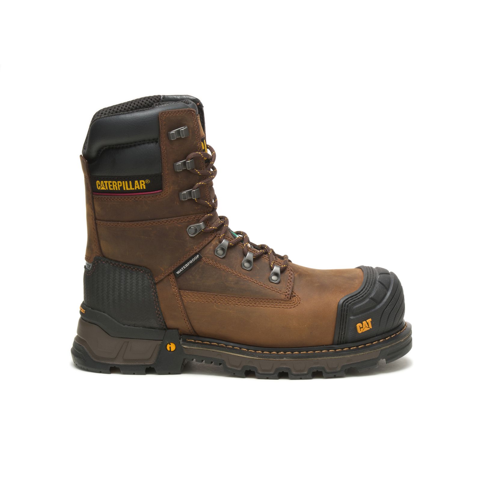 Botas De Trabajo Caterpillar Excavator Xl 8" Wp Tx Ct Csa Hombre Marrom Oscuro | Chile-634817XVW