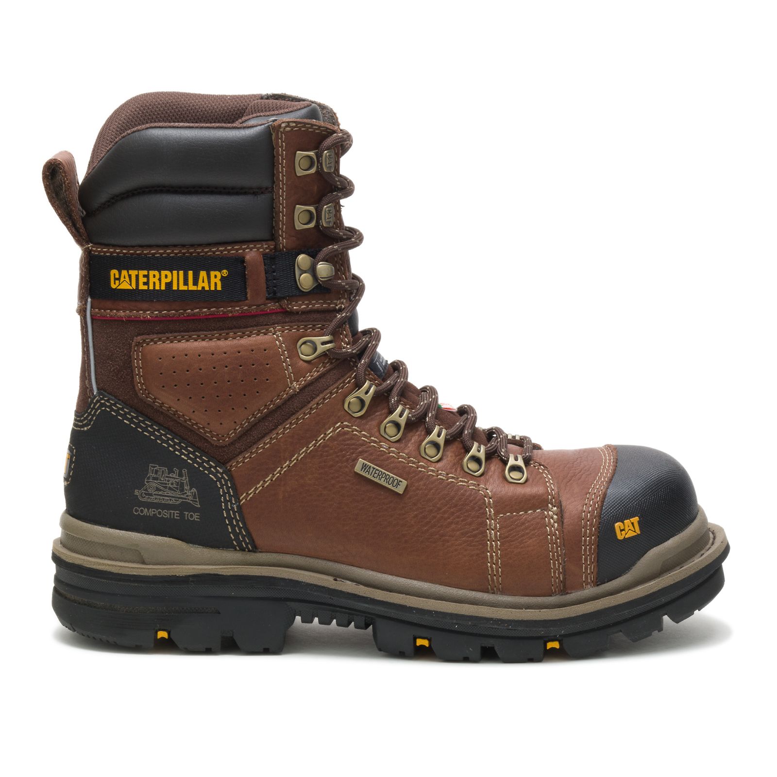 Botas De Trabajo Caterpillar Hauler 8" Impermeables Composite Puntera Csa Hombre Marrom | Chile-5391