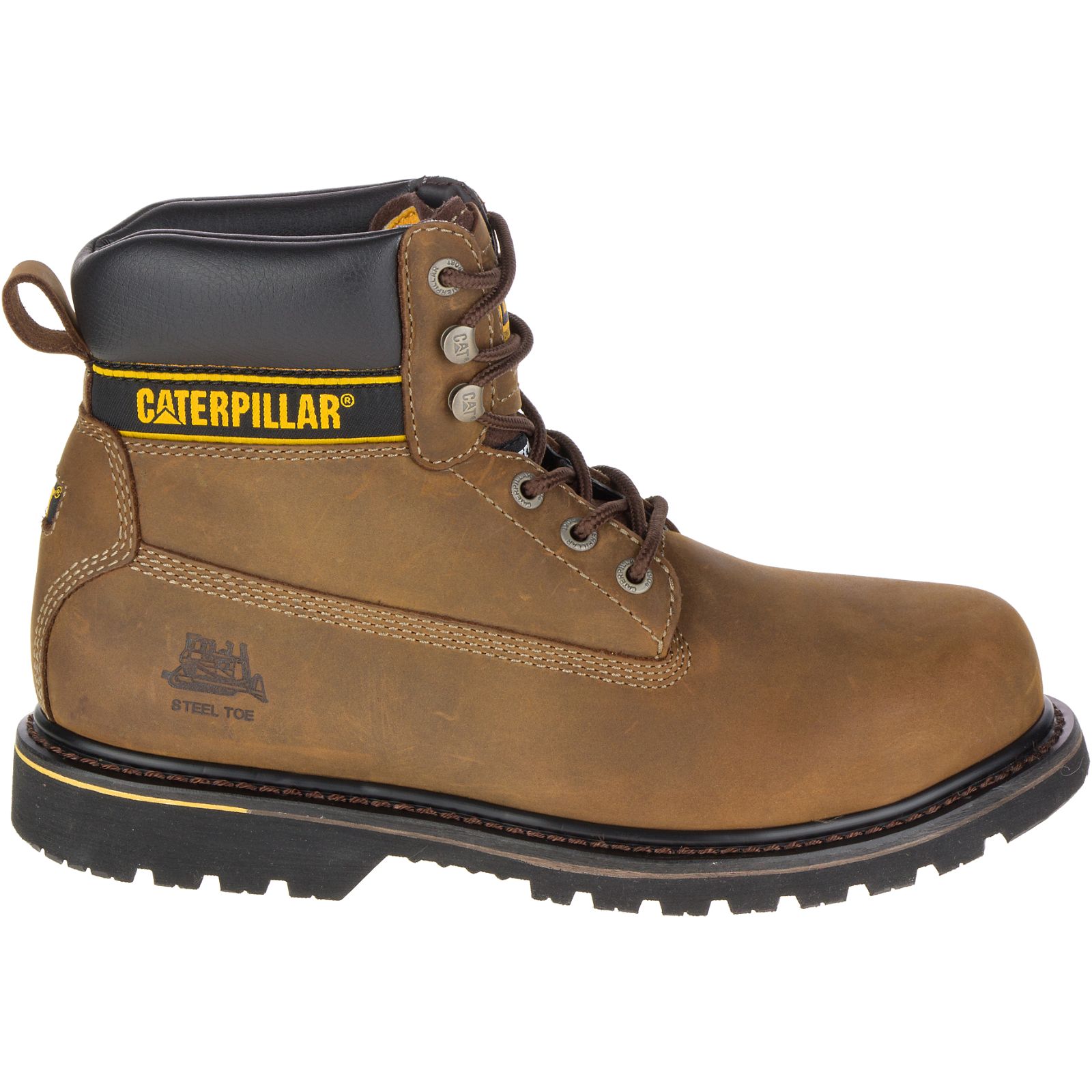 Botas De Trabajo Caterpillar Holton Steel Puntera S3 Hro Src Hombre Marrom Oscuro | Chile-376541AIS
