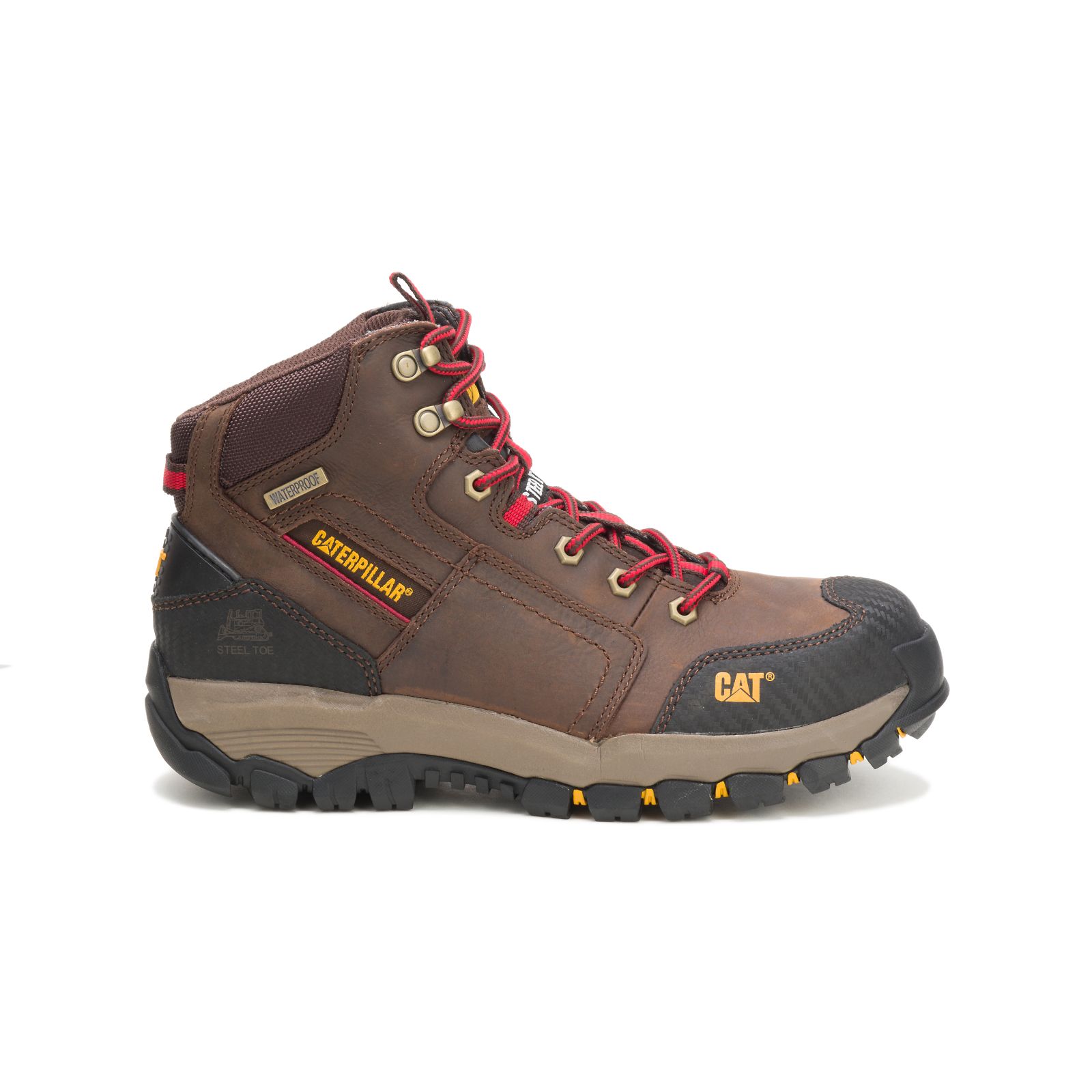 Botas De Trabajo Caterpillar Navigator Mid Impermeables Steel Puntera Hombre Marrom | Chile-483691BL