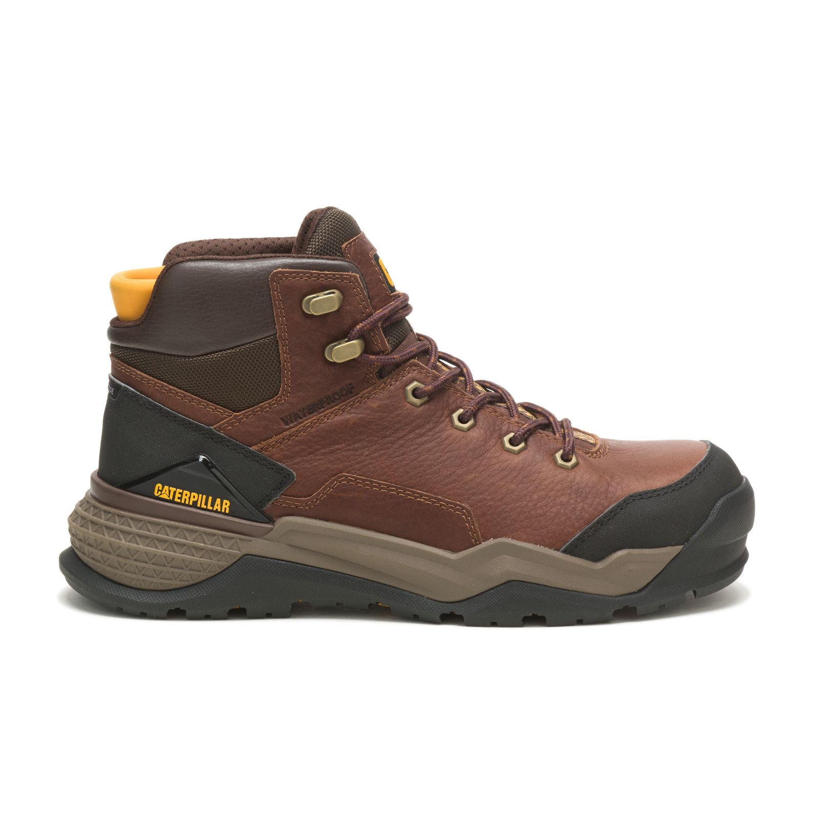 Botas De Trabajo Caterpillar Provoke Mid Impermeables Alloy Puntera Hombre Marrom | Chile-396102NVB