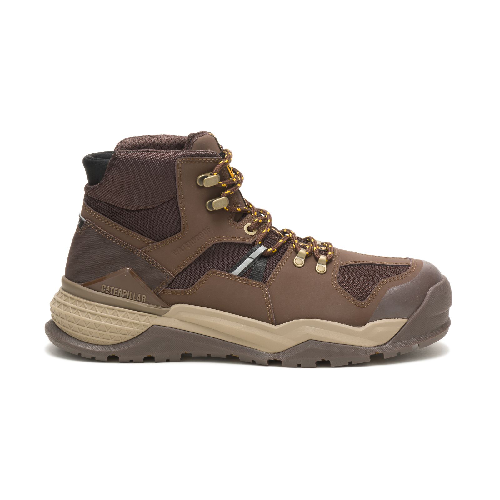 Botas De Trabajo Caterpillar Provoke Mid Impermeables Alloy Puntera Hombre Chocolate | Chile-948657O