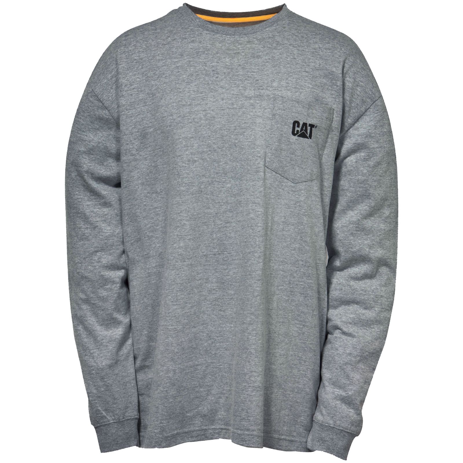 Camisetas Caterpillar Trademark Pocket Long Sleeve Hombre Grises Oscuro | Chile-135428PKQ