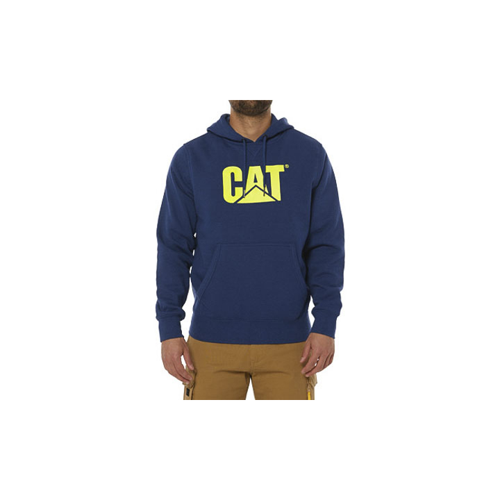Chaquetas Caterpillar Foundation Encapuchado Sweatshirt Hombre Azules | Chile-840917JNT