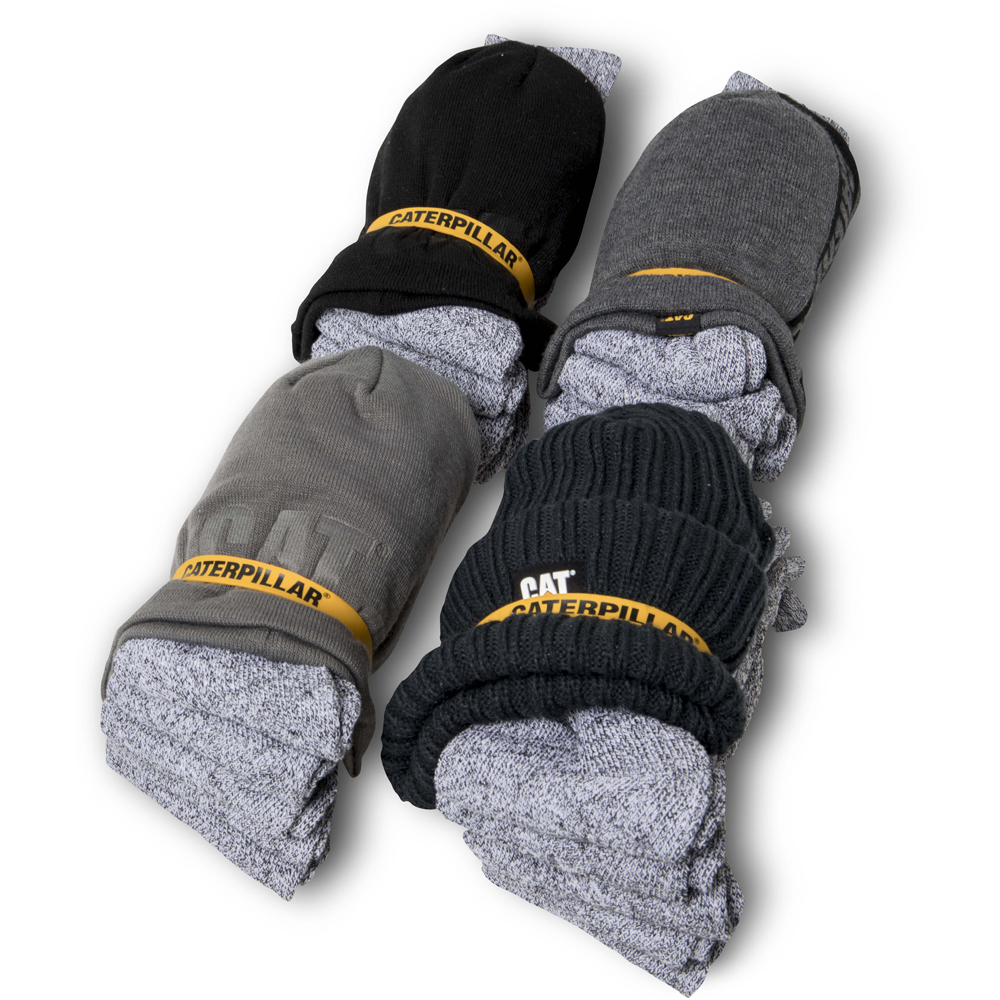 Medias Caterpillar Beanie Bundle Hombre Negros Grises | Chile-619072PKF