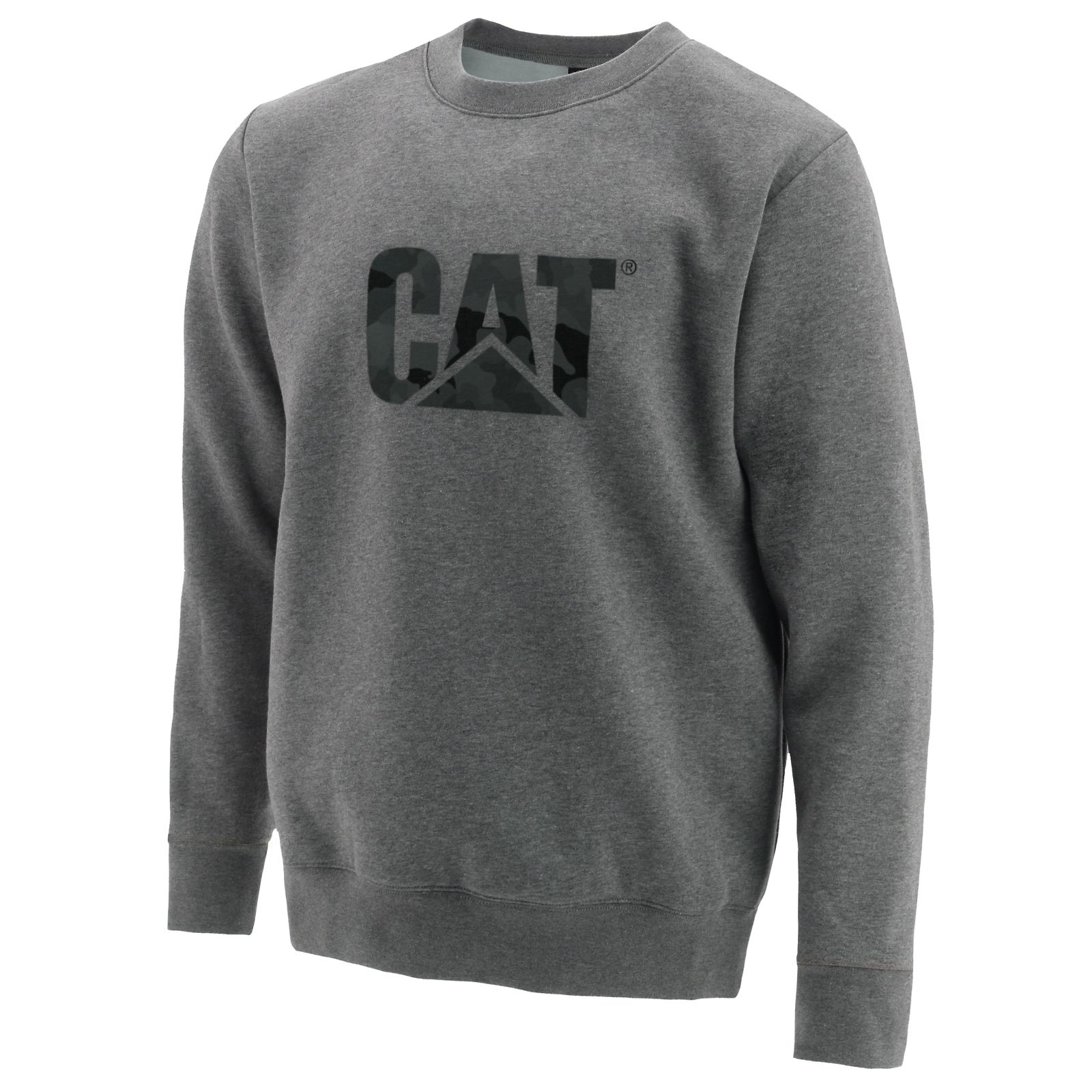 Sudaderas Caterpillar Trademark Logo Crewneck Hombre Grises | Chile-642058YCZ