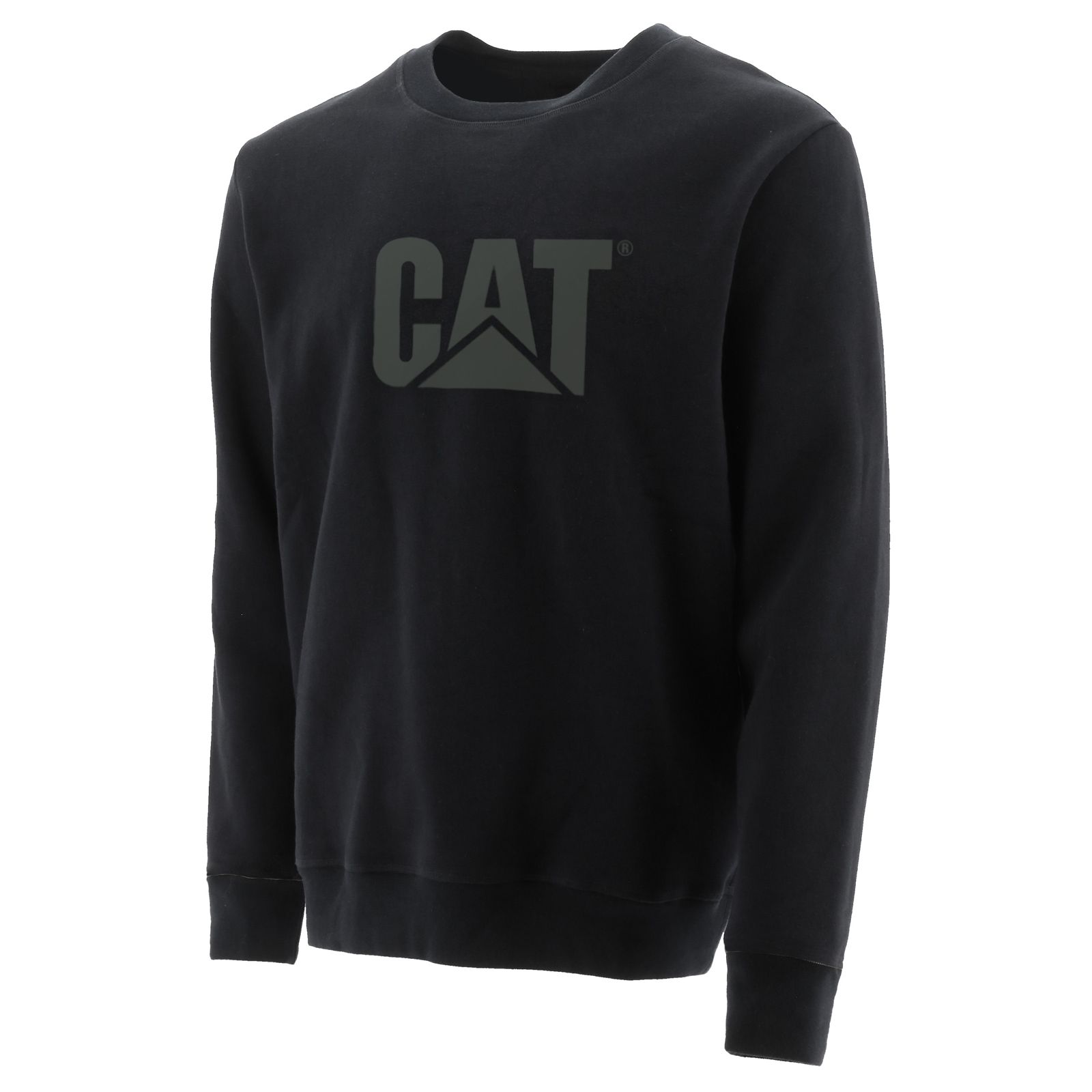 Sudaderas Caterpillar Trademark Logo Crewneck Hombre Negros | Chile-923104MJN