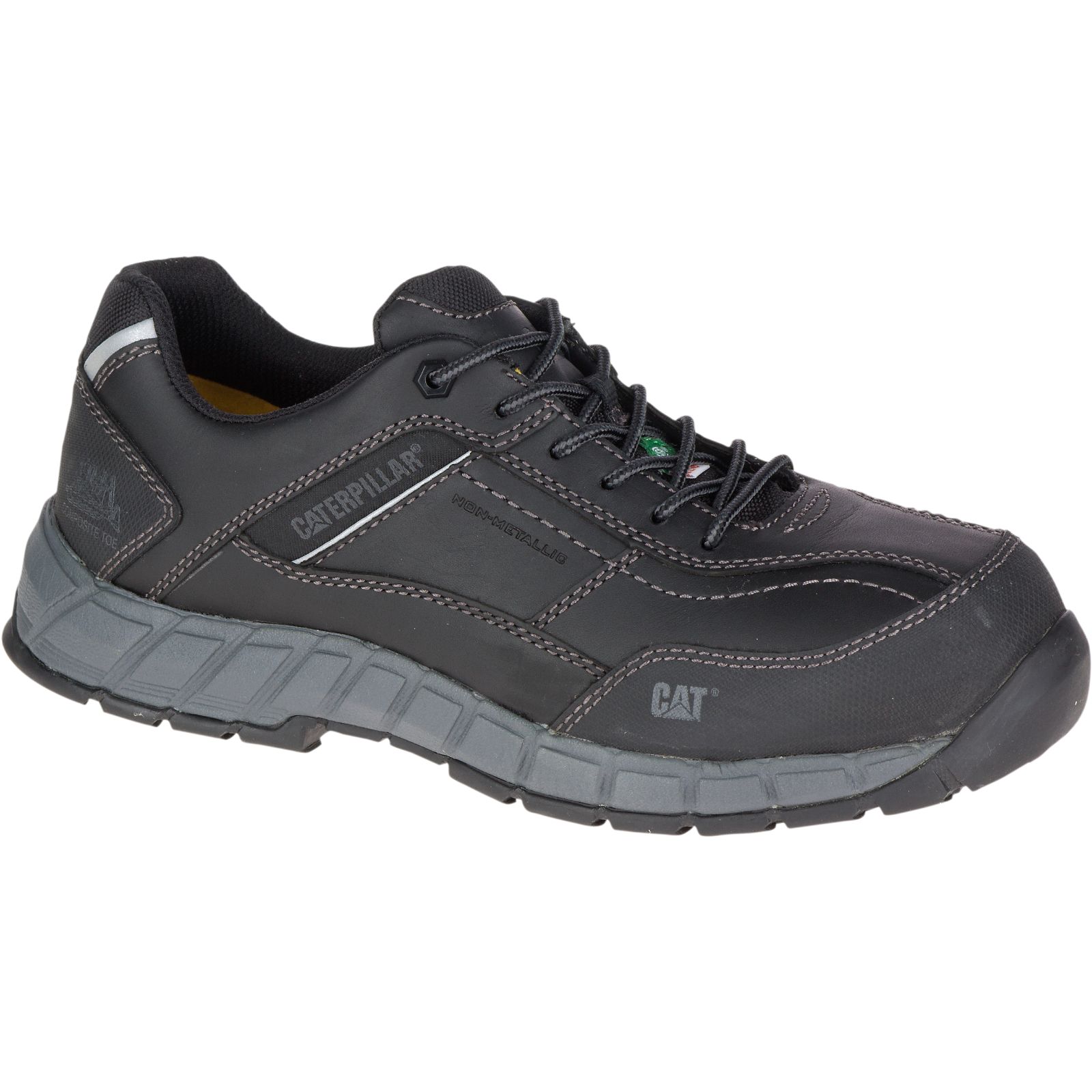 Zapatos De Trabajo Caterpillar Streamline Cuero Csa Composite Puntera Hombre Negros | Chile-541620UB